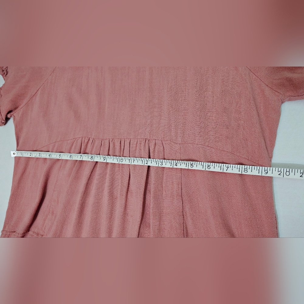 Umgee Pink Ruffle Sleeve Flowy Blouse - Picture 7 of 12